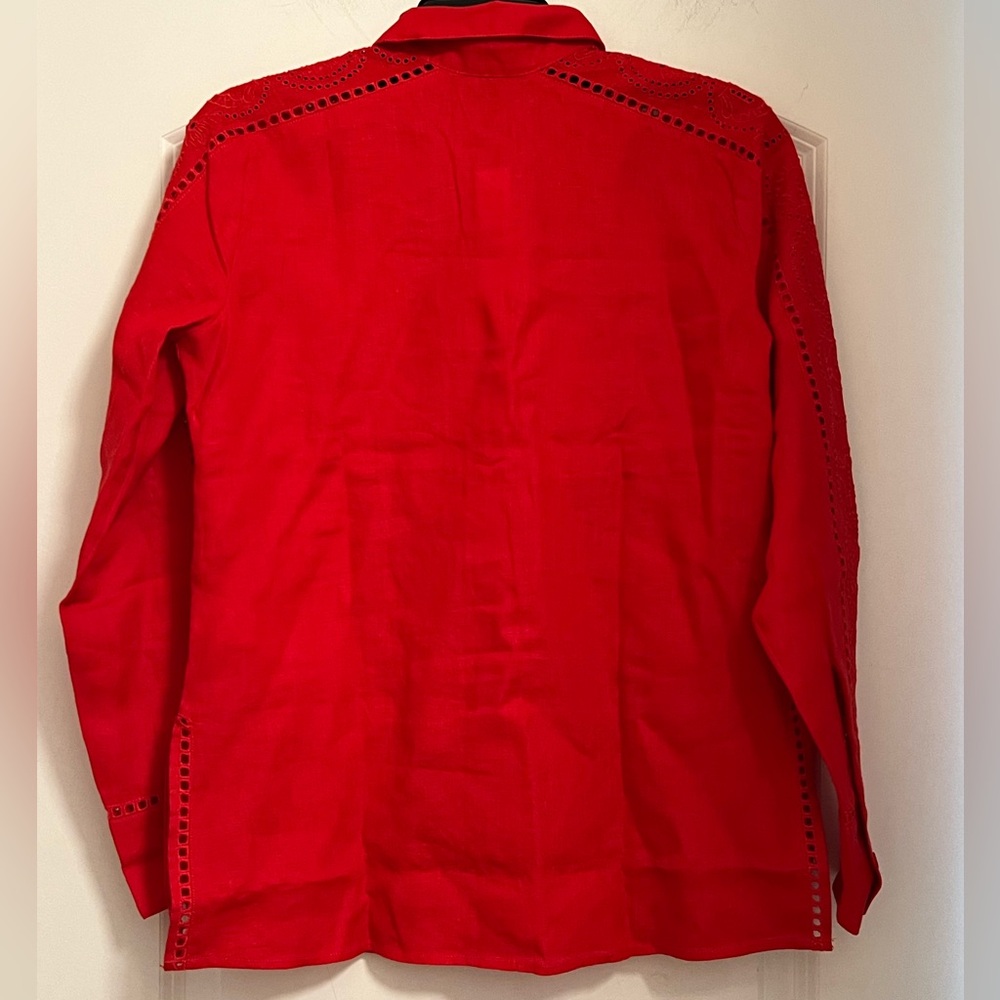 NWT J. Crew 100% Linen Embroidered Button Down Garçon Classic Fit - Picture 2 of 8